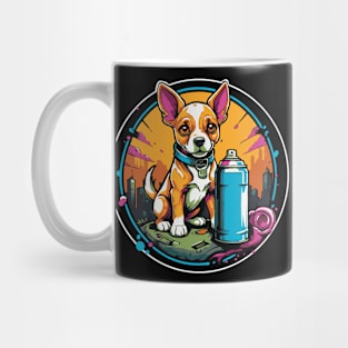 Puppy With Spray Paint Mug